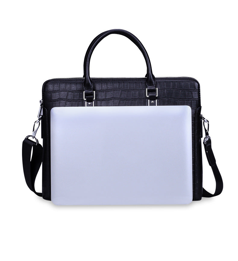Men's Handbag Fashion Shoulder Bag Genuine Cowhide Leather Computer Bag Business Large Capacity Crossbody Briefcase 
