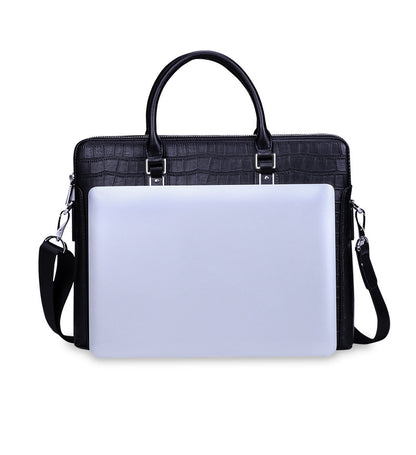 Men's Handbag Fashion Shoulder Bag Genuine Cowhide Leather Computer Bag Business Large Capacity Crossbody Briefcase 