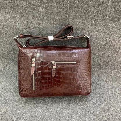 Men's Shoulder Bag Crocodile Belly Skin High Quality Casual Fashion Men's Crossbody Bag