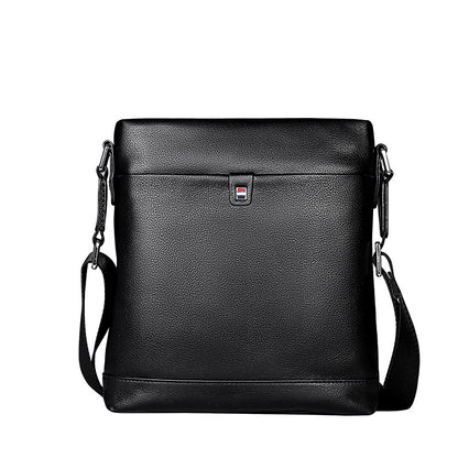 Men's Shoulder Bag Made of Genuine Cowhide Leather Large Capacity Casual Bag for Men 