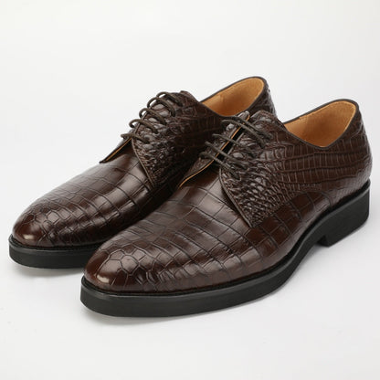 New type Siamese crocodile skin genuine leather men's leather shoes casual business shoes 