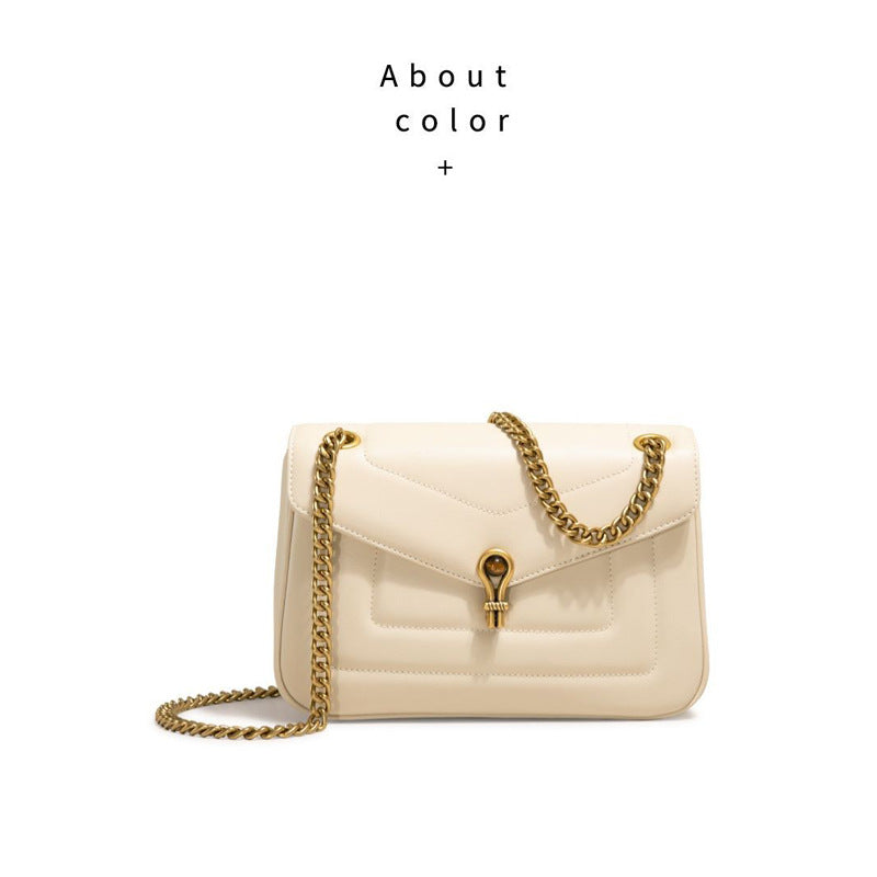 Women's shoulder bag Genuine leather chain bag Cowhide crossbody bag Luxury underarm bag