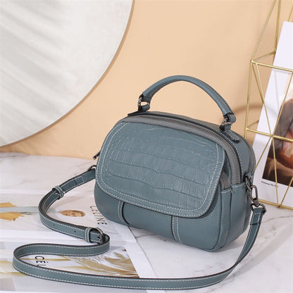 Genuine Leather Women's Shoulder Bag Cowhide Shoulder Bag Women's Bag Stylish Crossbody Bag 