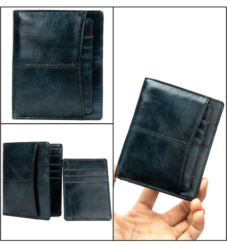 Men's Wallet Cow Leather Genuine Leather Separable Men's Wallet Card Bag 