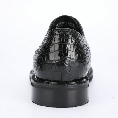 New Men's Leather Shoes Crocodile Belly Skin Genuine Leather Breathable Business Suit Shoes 