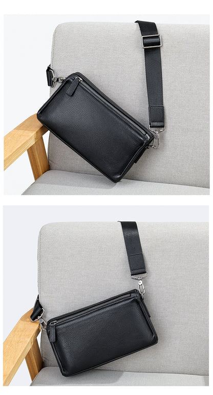 Men's Shoulder Bag Made of Genuine Cowhide Leather High Quality Men's Crossbody Bag Handbag 