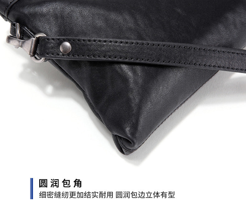 Men's Handbag Cow Leather Large Capacity Business Casual Fashion Men's Bag 