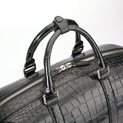 Crocodile Belly Skin Unisex Genuine Leather Travel Bag Luxury Travel Business Luggage Bag Super Large Capacity Handbag Handbag 