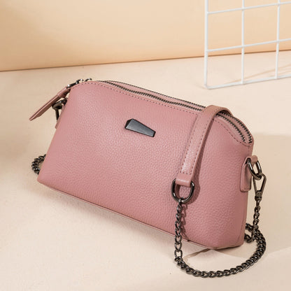 Cowhide Chain Bag Genuine Leather Women's Bag Crossbody Bag Clutch Bag Women's Shoulder Bag Goes with Anything