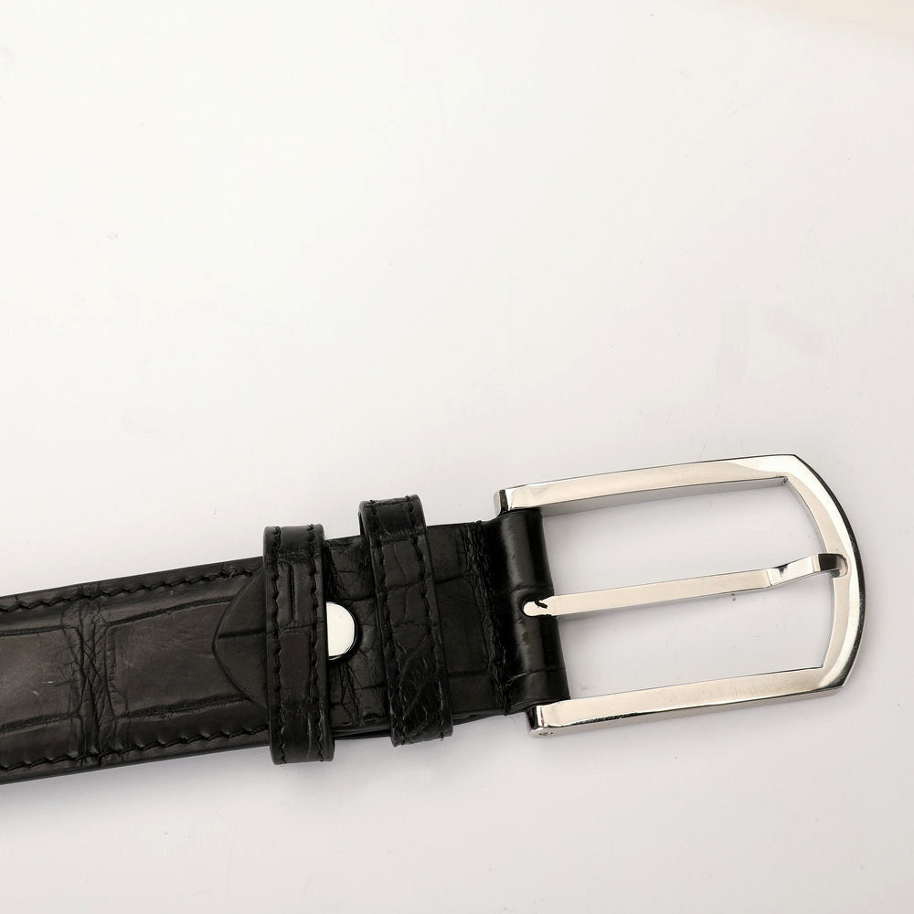 Crocodile Belly Skin Genuine Leather Men's Belt No Pieces Width 3.4cm High Quality Belt 