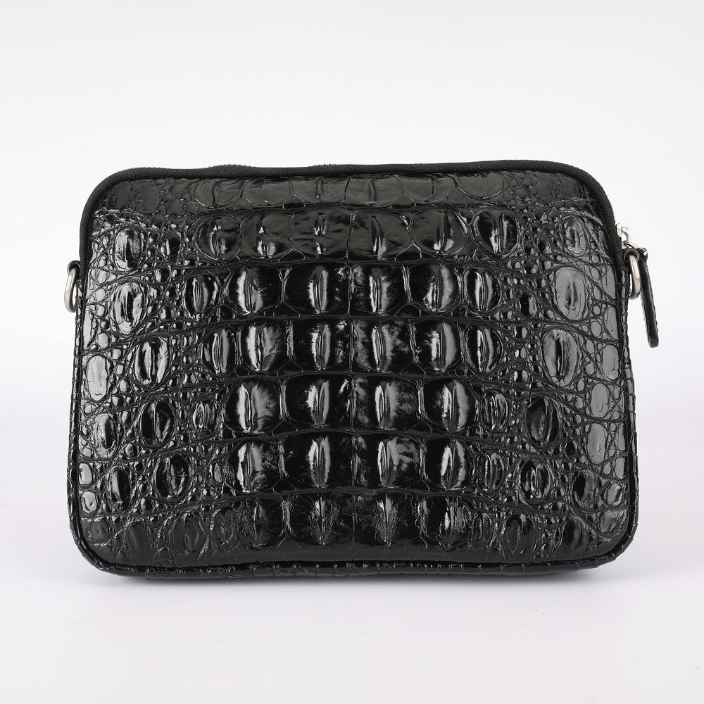 Crocodile Bone Skin Men's Shoulder Bag Messenger Bag Genuine Leather Large Capacity Casual Fashion Crossbody Bag for Men 