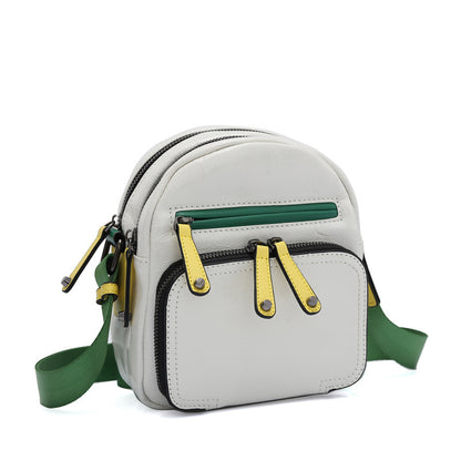 Ladies crossbody bag multi-functional bag genuine leather ladies bag fashion temperament tape