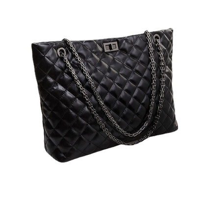 Large Capacity Women's Bag Crossbody Bag Shoulder Tote Bag Chain Bag Cowhide
