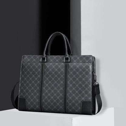 Men's Briefcase Simple Fashion Large Capacity Handbag Business Casual Handbag Crossbody Shoulder Bag 