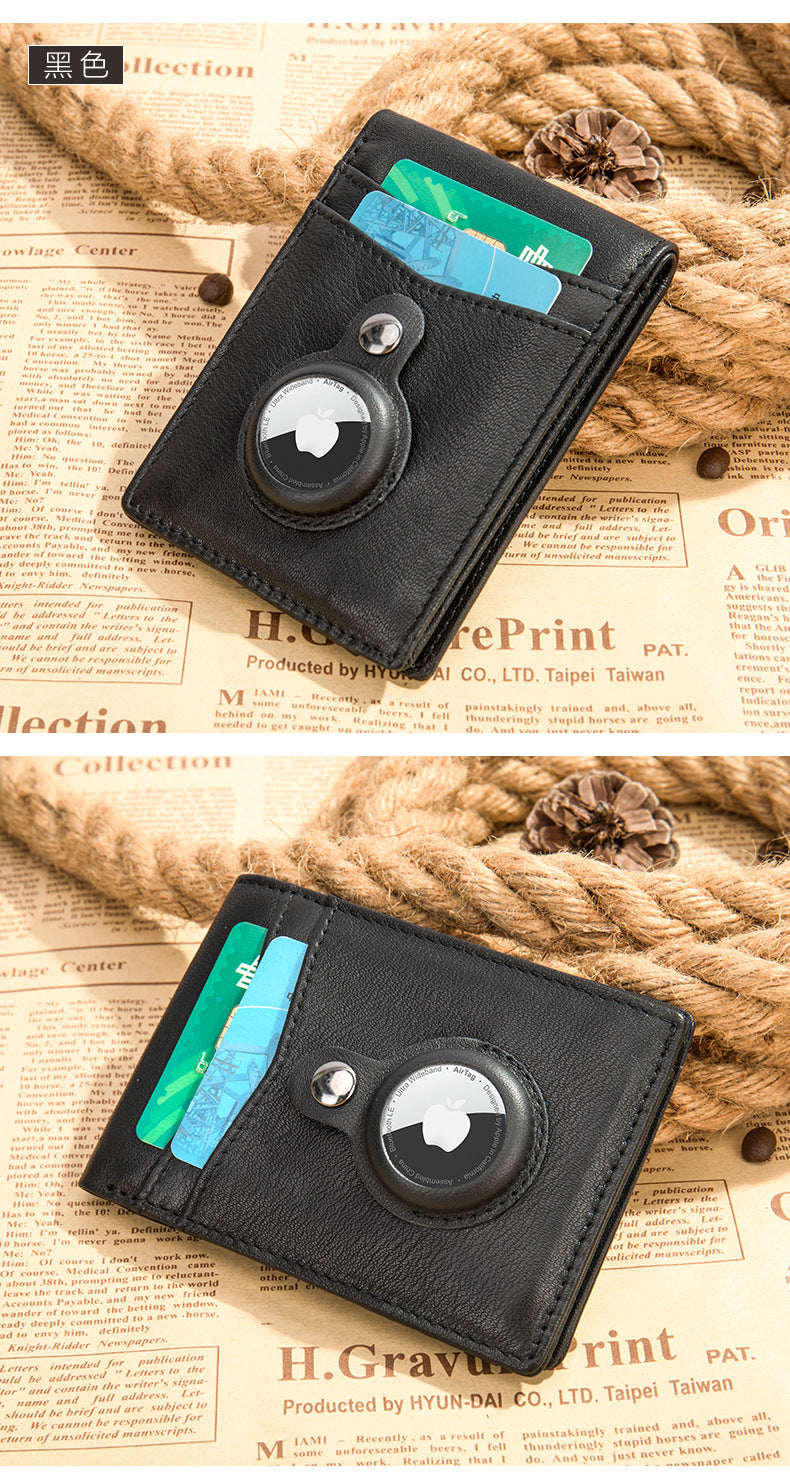 Men's wallet cowhide genuine leather retro business card holder card bag for men 