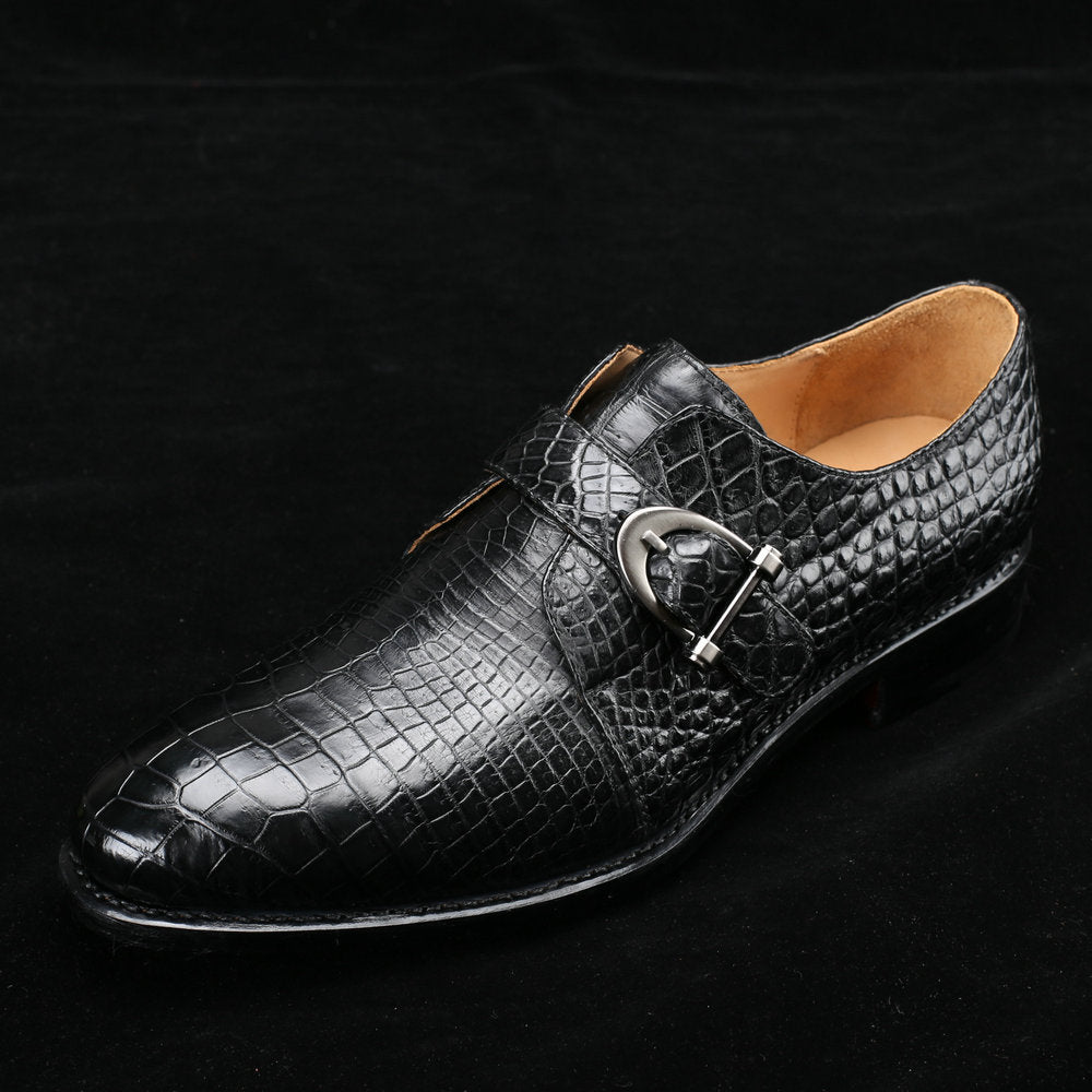 Crocodile Belly Skin Genuine Leather Men's Leather Shoes Business Casual Men Shoes 