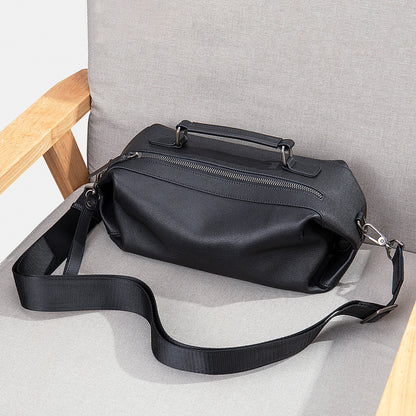 Men's Shoulder Bag Genuine Cowhide Leather Fashion Vintage Crossbody Bag for Men 