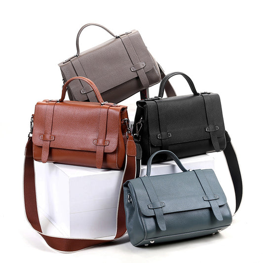 Women's Handbag Shoulder Bag Alternative Shoulder Bag Large Capacity Bag Genuine Leather String Tape