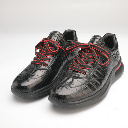 Crocodile Belly Skin Genuine Leather Men's Leather Shoes Sports Casual Shoes 
