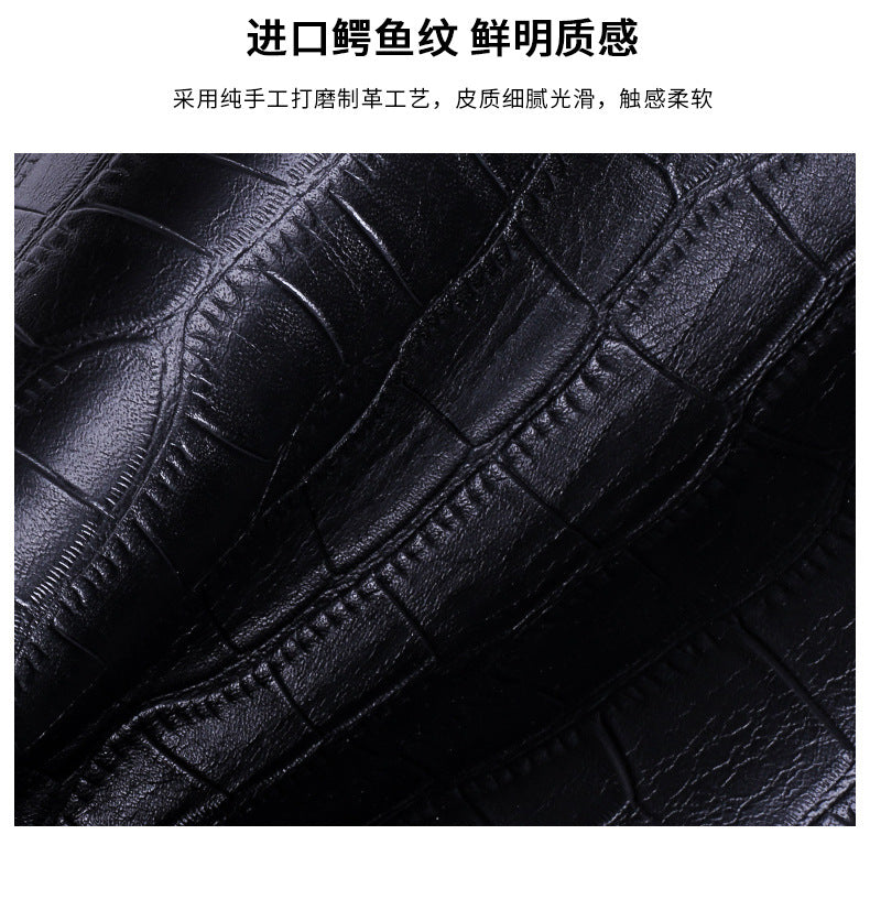Men's Handbag Fashion Shoulder Bag Genuine Cowhide Leather Computer Bag Business Large Capacity Crossbody Briefcase 