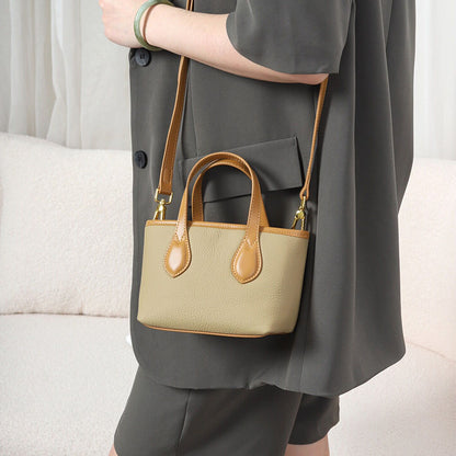 Zipper Women's Shoulder Bag Large Capacity Crossbody Bag Cowhide Bag Women's Handbag Fashion