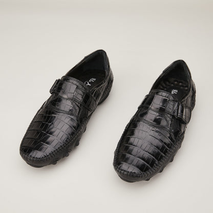 New Crocodile Belly Skin Men's Shoes Genuine Leather Moccasins Men's Leather Shoes 