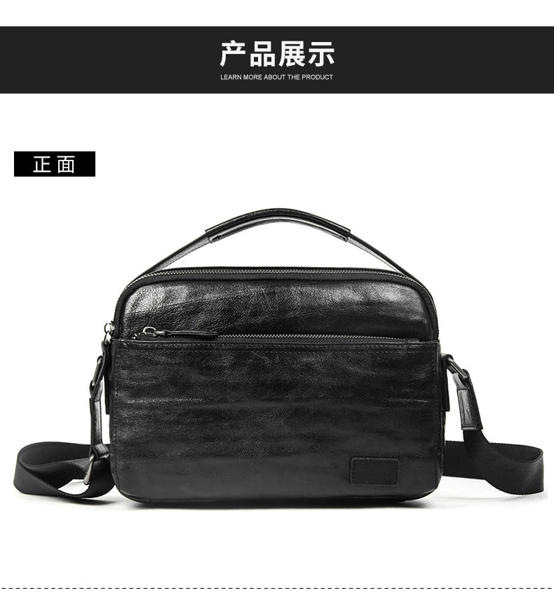 Men's shoulder bag, genuine cowhide leather, business commuting handbag, handbag, crossbody bag for men 