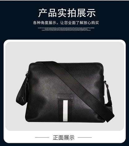 Men's Shoulder Bag Made of Genuine Cowhide Leather High Quality Casual Crossbody Bag 