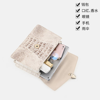 Genuine leather women's bag crocodile skin shoulder bag handbag shoulder bag crossbody bag goes with anything