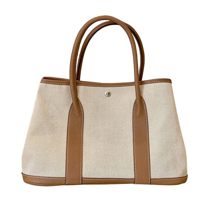Ladies clashing color handbag large capacity canvas bag tote bag fashion