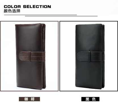 Men's Wallet RFID Coin Card Holder Retro Large Capacity Clutch Bag Men's Wallet 
