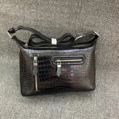 Men's Shoulder Bag Crocodile Belly Skin High Quality Casual Fashion Men's Crossbody Bag