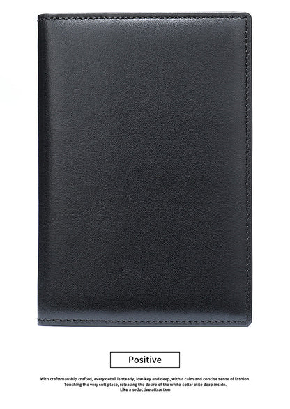 Men's short wallet made of genuine cowhide leather business multi-functional men's wallet card bag 