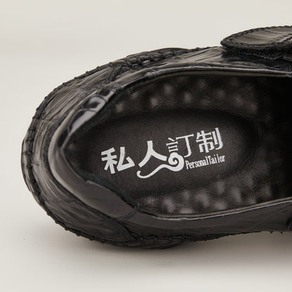 New Crocodile Belly Skin Men's Shoes Genuine Leather Moccasins Men's Leather Shoes 