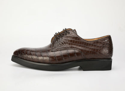 New type Siamese crocodile skin genuine leather men's leather shoes casual business shoes 