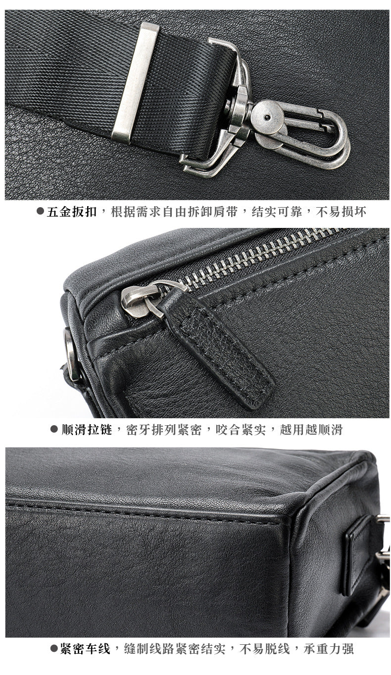 Men's Shoulder Bag Made of Genuine Cowhide Leather High Quality Men's Crossbody Bag Handbag 