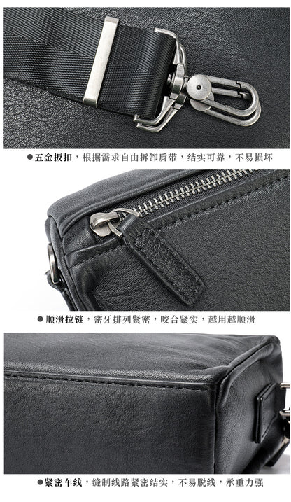 Men's Shoulder Bag Made of Genuine Cowhide Leather High Quality Men's Crossbody Bag Handbag 