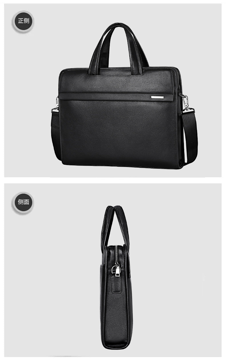Men's handbag genuine cowhide leather computer bag business briefcase 