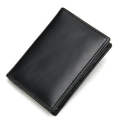 Men's short wallet sheepskin Korean fashion coin purse card holder multifunctional wallet for men 