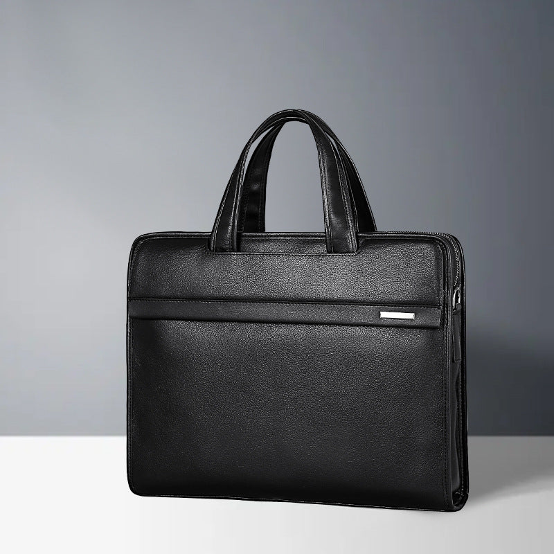 Men's handbag genuine cowhide leather computer bag business briefcase 