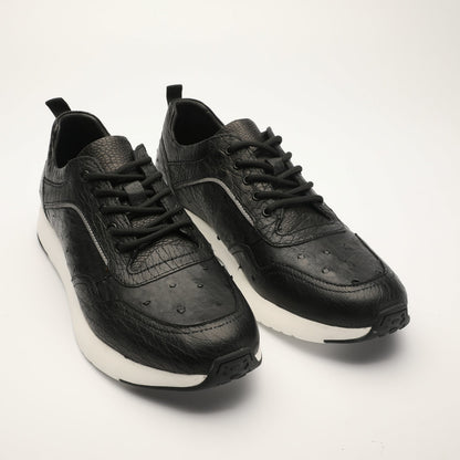 Ostrich skin men shoes genuine leather simple fashion casual shoes 