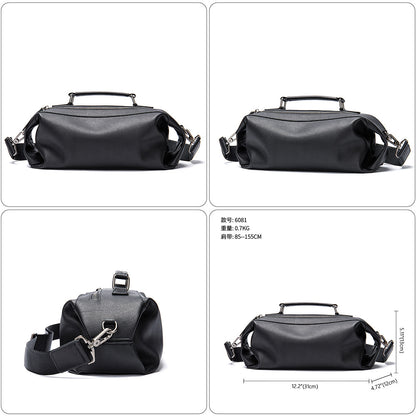 Men's Shoulder Bag Genuine Cowhide Leather Fashion Vintage Crossbody Bag for Men 