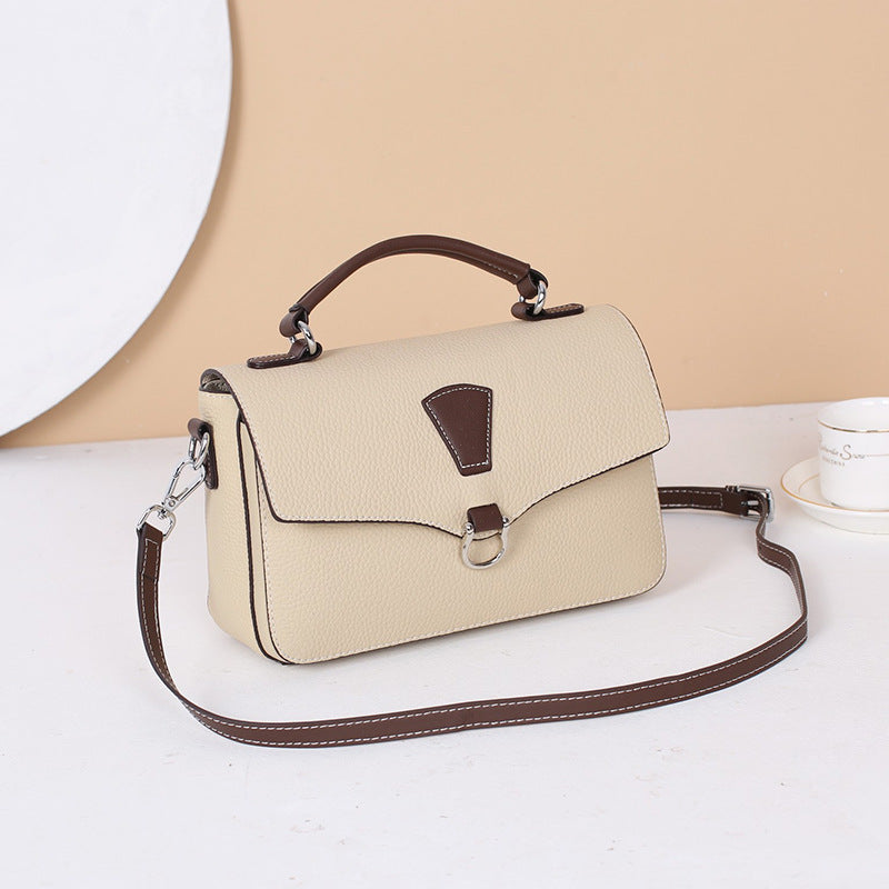 Genuine Leather Commuter Women's Bag Luxury Cowhide Crossbody Bag Shoulder Bag Fashion Goes with Anything