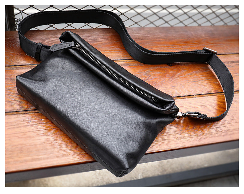 Men's Shoulder Bag Genuine Cowhide Leather Fashion Sports Crossbody Bag for Men 