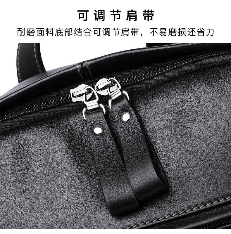 Men's backpack genuine cowhide leather Korean simple fashion casual travel bag computer bag 