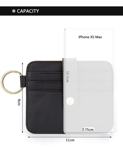Men's wallet cowhide thin coin card holder casual card bag for men 