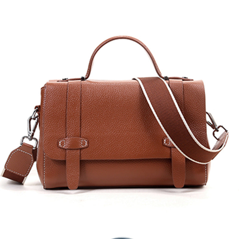 Women's Handbag Shoulder Bag Alternative Shoulder Bag Large Capacity Bag Genuine Leather String Tape