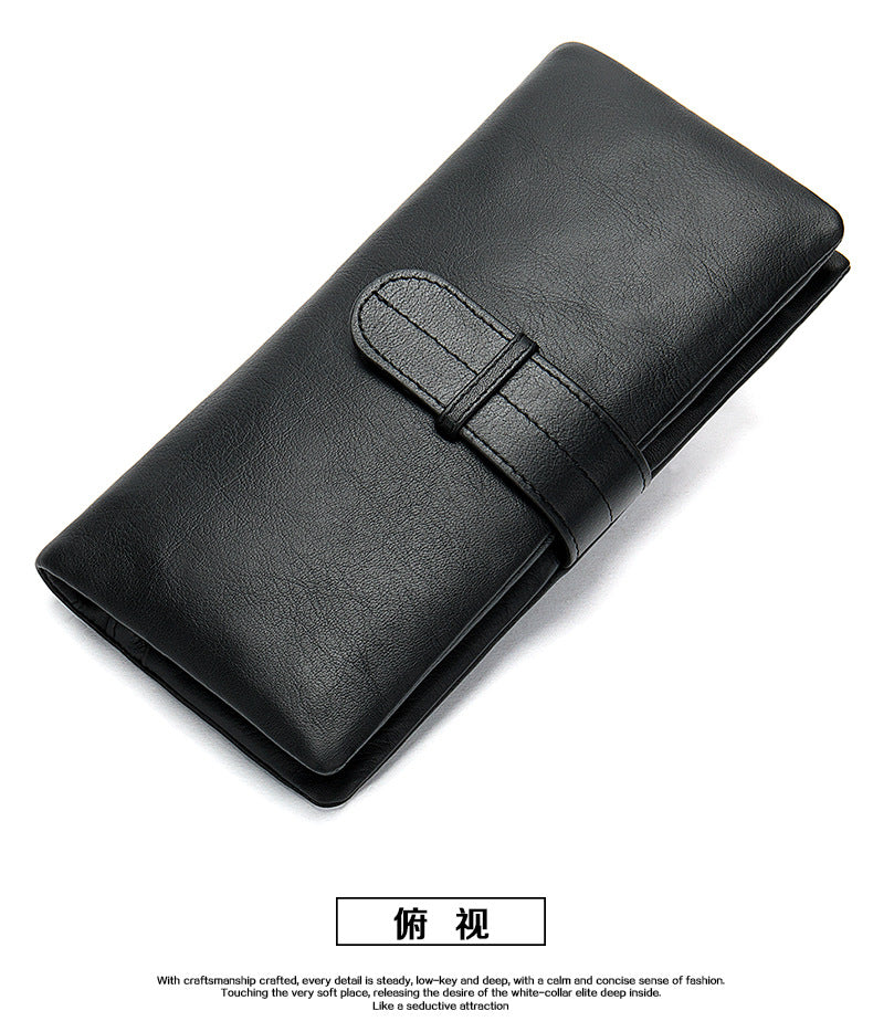 Men's Wallet RFID Coin Card Holder Retro Large Capacity Clutch Bag Men's Wallet 