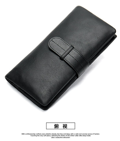Men's Wallet RFID Coin Card Holder Retro Large Capacity Clutch Bag Men's Wallet 
