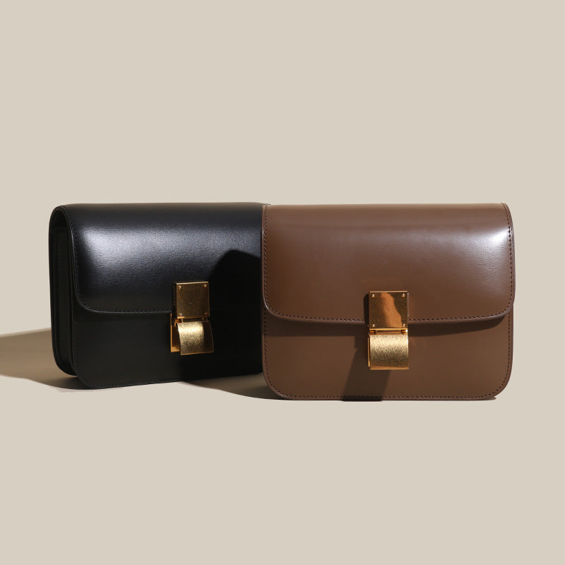 Bag Women Tofu Bag Genuine Leather Women Bag Luxury Retro Box Small Square Bag Crossbody Bag Goes with Anything